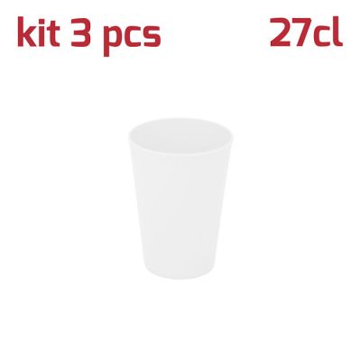 Bicchiere Classic 27cl Kit 3pcs Bianco