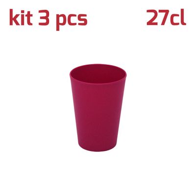 Bicchiere Classic 27cl Kit 3pcs Magenta