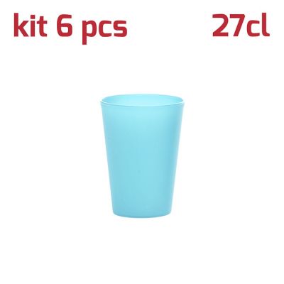 Bicchiere Classic 27cl Kit 6pcs Azzurro Trasp.