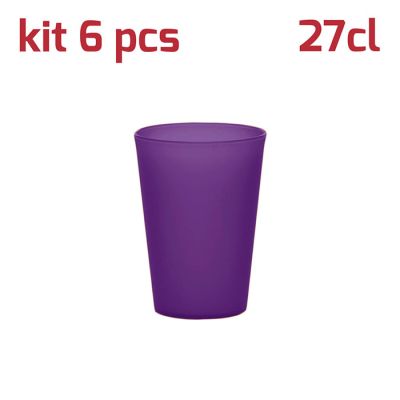 Bicchiere Classic 27cl Kit 6pcs Viola Trasparente