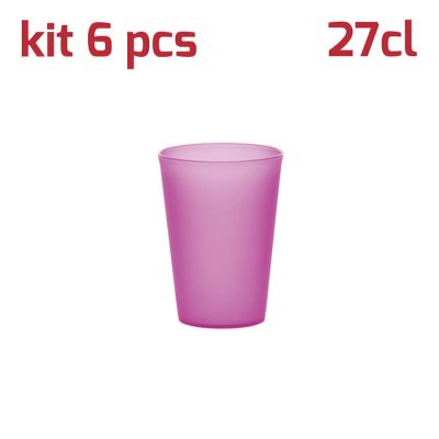 Bicchiere Classic 27cl Kit 6pcs Fucsia Trasparente