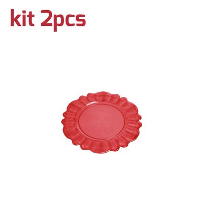Sottobicchiere Nobles Kit 2pcs Rosso Trasparente