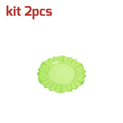 Sottobicchiere Nobles Kit 2pcs Verde Trasparente