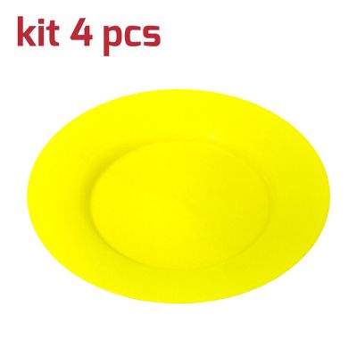 Piatto Classic D24cm Kit 4pcs Giallo Vivo