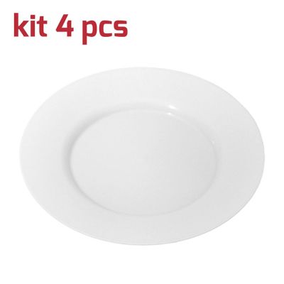 Piatto Classic D24cm Kit 4pcs Bianco
