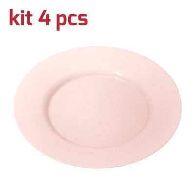 Piatto Classic D24cm Kit 4pcs Rosa Antico