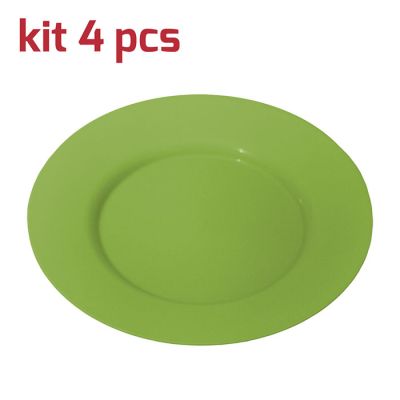 Piatto Classic D24cm Kit 4pcs Verde Oliva