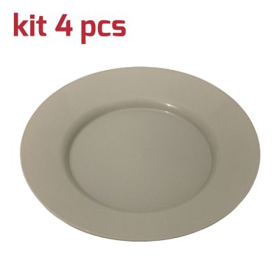 Piatto Classic D24cm Kit 4pcs Grigio Caldo