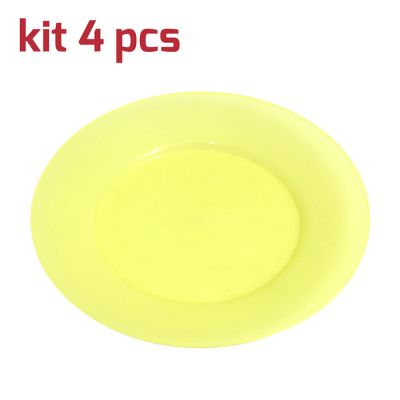 Piatto Classic D24cm Kit 4pcs Giallo Trasparente