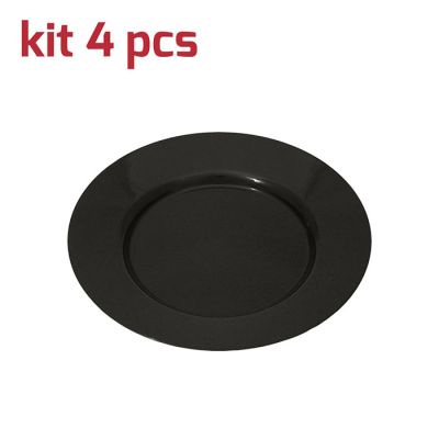 Piatto Classic D19cm Kit 4pcs Nero Caldo