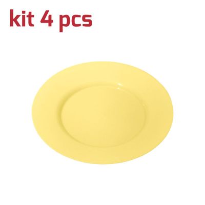 Piatto Classic D19cm Kit 4pcs Giallo Pastello