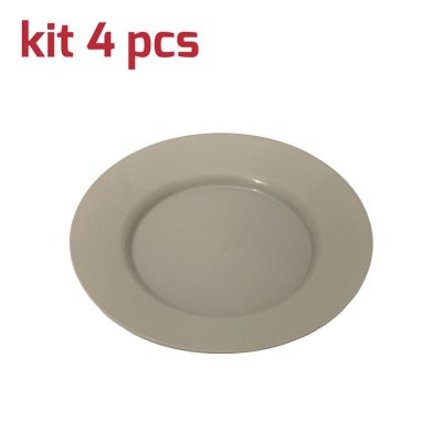 Piatto Classic D19cm Kit 4pcs Grigio Caldo