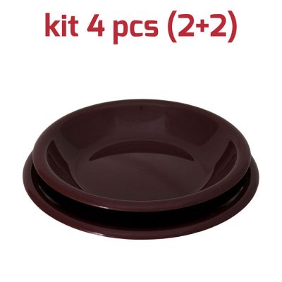 Piatti Elegance Kit 2Piani+2Fondi Vinaccia