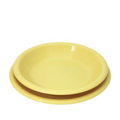 Piatti Elegance Kit 2Piani+2Fondi Giallo Pastello