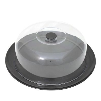 Vassoio Tondo D32cm con campana Nero