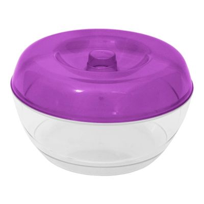 Biscottiera D24cm Base Trasp. Cop. Prugna Trasp.