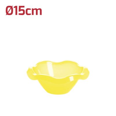 Coppetta Flower D14,5cm Giallo Trasparente