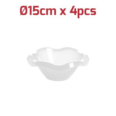 Kit 4pcs Coppetta Flower D14,5cm Trasparente