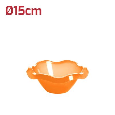 Coppetta Flower D14,5cm Arancio Trasparente