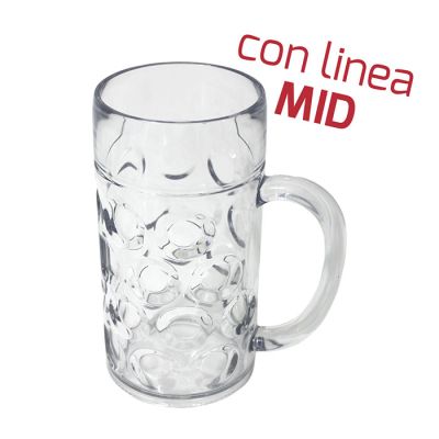 Boccale Birra 1Lt Trasparente Mid