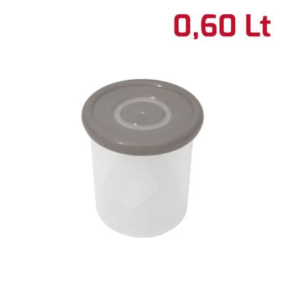 Barattolo Easy Tondo Big Cop. Grigio Caldo