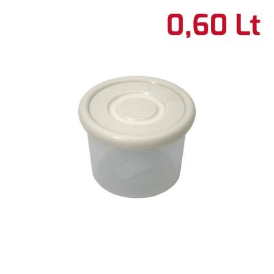 Barattolo Easy Tondo Small D12xH9cm Bianco Panna