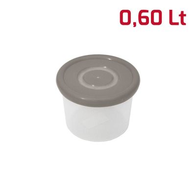 Barattolo Easy Tondo Small D12xH9cm Grigio Caldo