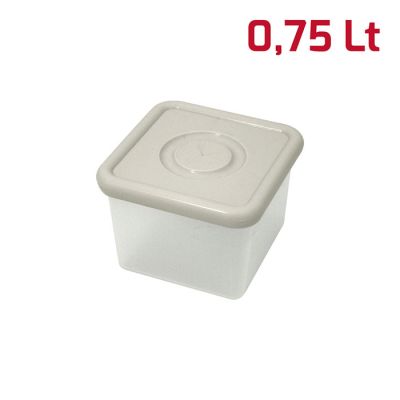 Barattolo Easy Quadrato 12X12X9Cm Bianco Panna