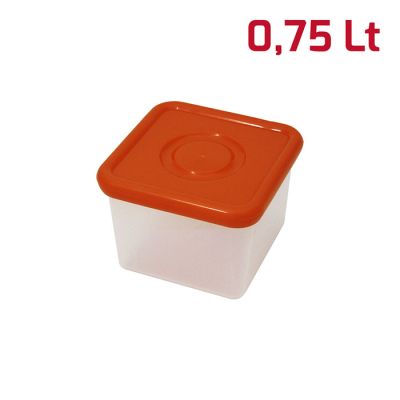 Barattolo Easy Quadrato 12X12X9Cm Arancione