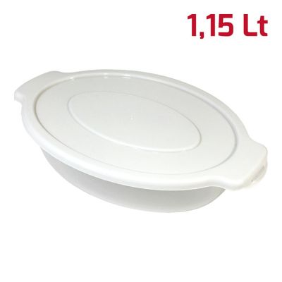 Contenitore Ovale Big Kit 3pcs Cop. Bianco Panna