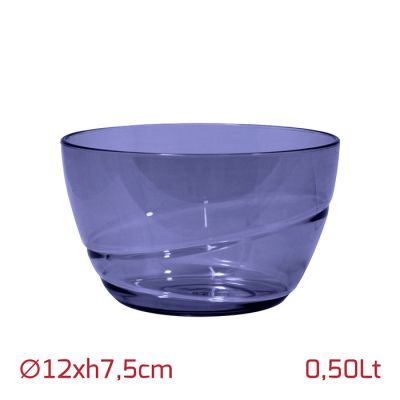 Coppetta Allegra D12Cm Blu Notte Trasparente