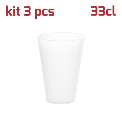 Bicchiere Eco-cup 33cl kit 3pcs Trasparente