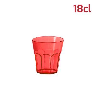 Bicchiere American Small 18cl Rosso Trasparente