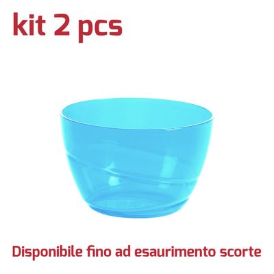Coppetta Allegra D9,5cm Kit 2pcs Azzurro Trasp.