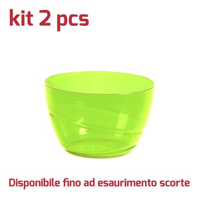 Coppetta Allegra D9,5cm Kit 2pcs Verde Trasparente