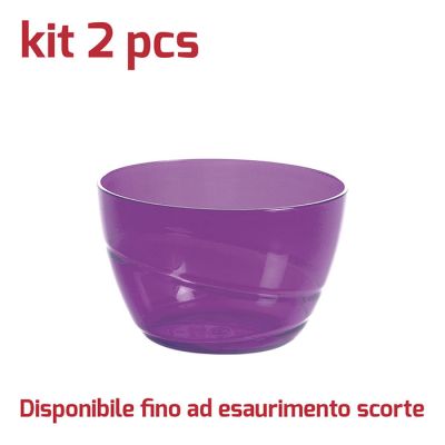 Coppetta Allegra D9,5cm Kit 2pcs Viola Trasparente