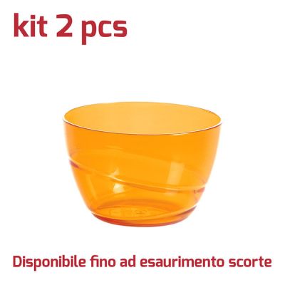 Coppetta Allegra D9,5cm Kit 2pcs Arancio Trasp.