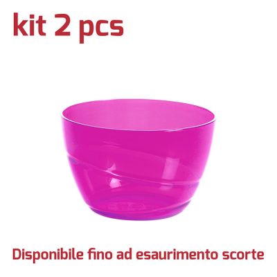 Coppetta Allegra D9,5cm Kit 2pcs Fucsia Trasp.