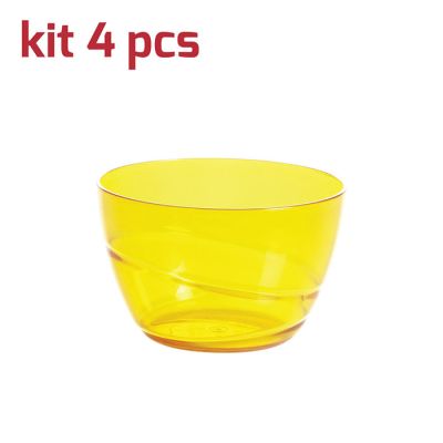 Coppetta Allegra D9,5cm Kit 4pcs Giallo Trasp.