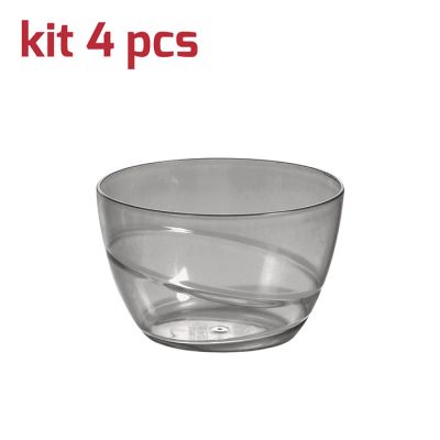 Coppetta Allegra D9,5cm Kit 4pcs Antracite Trasp.