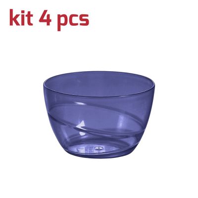 Coppetta Allegra D9,5cm Kit 4pcs Blu Notte Trasp.