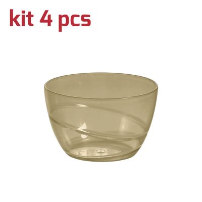 Coppetta Allegra D9,5cm Kit 4pcs Lino Trasparente