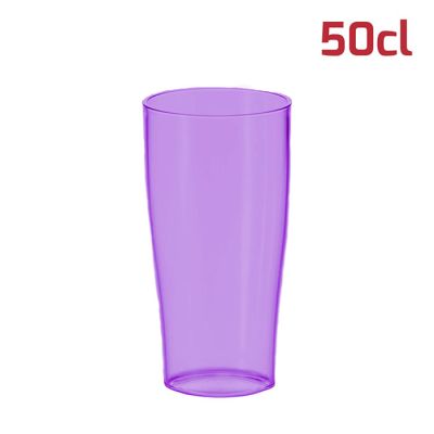 Bicchiere Biconico Soft Medium 50cl Viola Trasp.