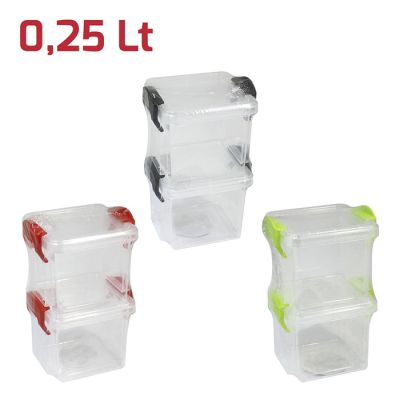 Klic Box Quadrati Trasp. kit 2pz Maniglie Colorate