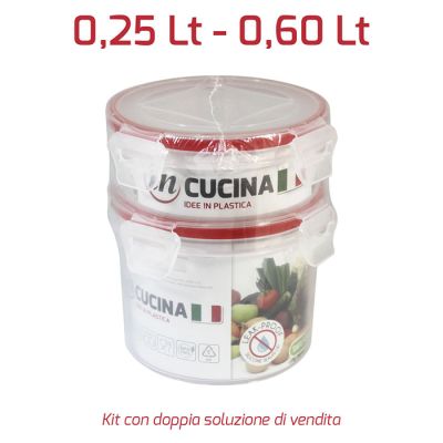 Kit 2 Pezzi Hermetic Rotondo Rosso