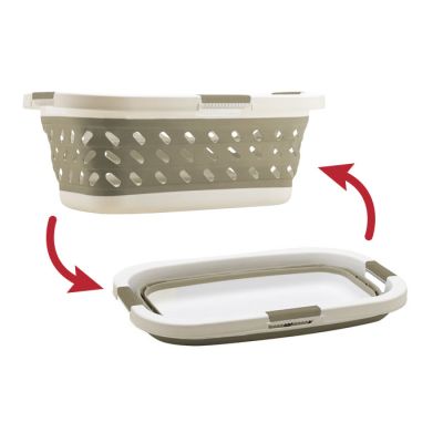 Cesta Portabiancheria Collassabile Taupe