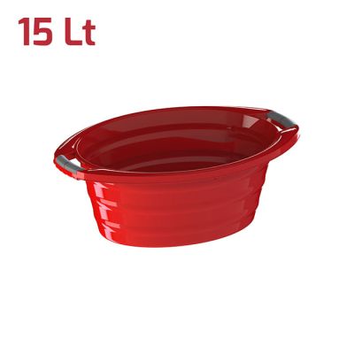 Bacinella Ovale con Manici 15Lt Rosso