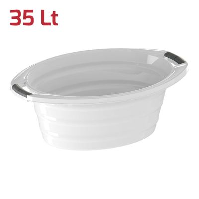Bacinella Ovale con Manici 35Lt Bianco