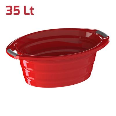 Bacinella Ovale con Manici 35Lt Rosso