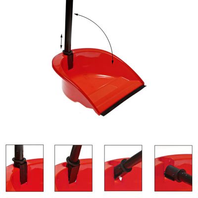 Alzaimmondizia Big rosso con manico in metallo sno